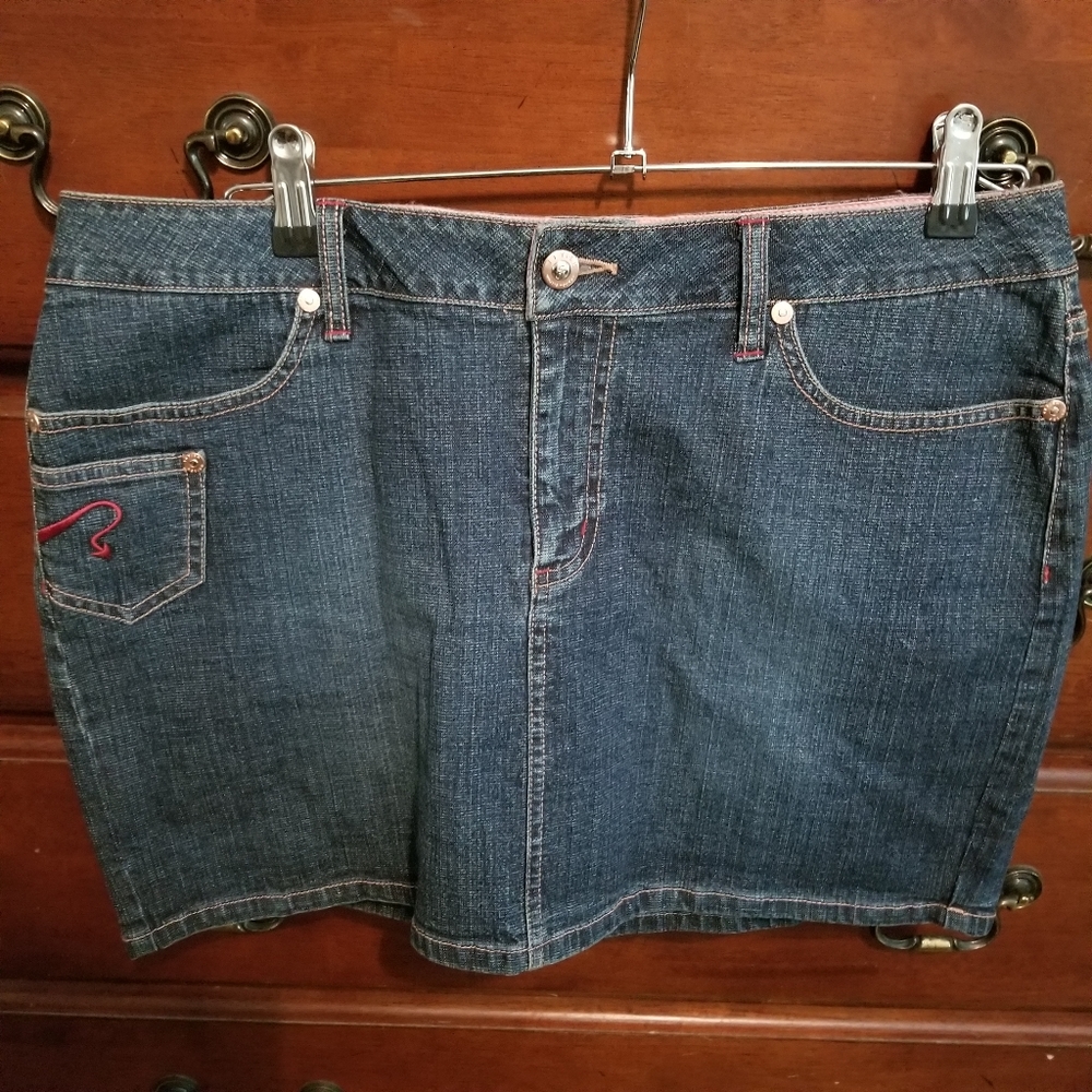 Denim mini skirt